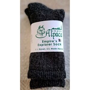 Explorer Alpaca Survival Socks Boucle Lined Med Charcoal Gorp Normcore Cabincore